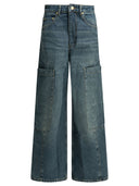 Ganni "Baggy Cargo" Wide Leg Jeans