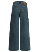 Ganni "Baggy Cargo" Wide Leg Jeans