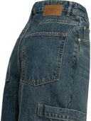 Ganni "Baggy Cargo" Wide Leg Jeans