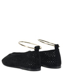 Jil Sander Suede Perforated Ballet Flats