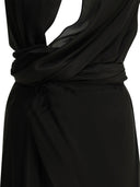 Maison Margiela Draped Silk Midi Dress