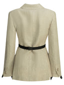 Max Mara Linen Double Breasted Blazer