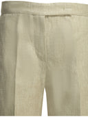 Pantalon ajusté en lin Max Mara
