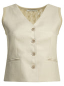 Max Mara Gilet en lin et maille