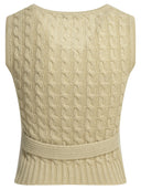 Max Mara Gilet en lin et maille
