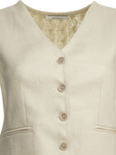 Max Mara Gilet en lin et maille