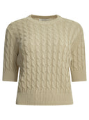 Max Mara Linen Cable Knit Sweater