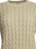 Max Mara Linen Cable Knit Sweater