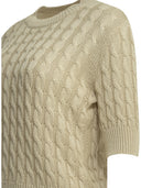 Max Mara Linen Cable Knit Sweater