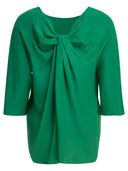 Blusa Max Mara Pianoforte in seta con fiocco rovesciato