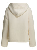 Max Mara Pure Hooded Sweatshirt With Tone On Tone Logo