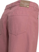 MaxMara S Pantalones casuales de lino y algodón