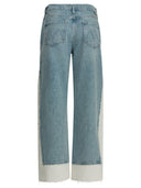 Mother Denim "The Nachio Double Dip Nerdy Fray" Wide Leg Jeans