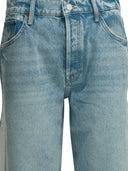 Mother Denim "The Nachio Double Dip Nerdy Fray" Wide Leg Jeans