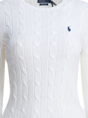 Polo Ralph Lauren Crew Neck Cable Knit Sweater With Logo