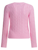 Polo Ralph Lauren Crew Neck Cable Knit Sweater With Logo