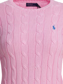 Polo Ralph Lauren Crew Neck Cable Knit Sweater With Logo