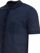 Rakkì Textured Knit Polo Shirt Buttons