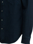 Rrl By Ralph Lauren Indigo Suede Western Shirt
