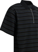 Sacai Striped Buttonless Polo Shirt