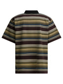 Sacai Striped Buttonless Polo Shirt