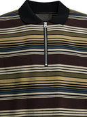 Sacai Striped Buttonless Polo Shirt
