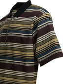 Sacai Striped Buttonless Polo Shirt