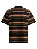 Sacai Striped Buttonless Polo Shirt