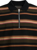 Sacai Striped Buttonless Polo Shirt