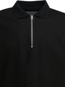 Sacai Short Sleeved Polo Shirt With Zipper
