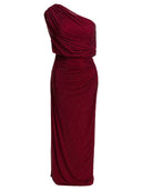 Robe mi-longue drapée Self Portrait avec strass