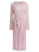 Self Portrait Pleated Georgette Midi Dress