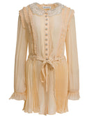 Self Portrait Pleated Georgette Dress