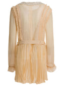 Self Portrait Pleated Georgette Dress