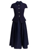 Self Portrait Taffeta Boucle Midi Dress