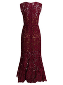 Self Portrait Lace Sheath Midi Dress