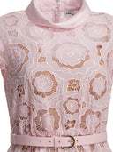 Vestido acampanado de encaje floral de Self Portrait
