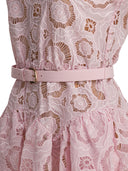 Vestido acampanado de encaje floral de Self Portrait