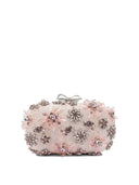 Zelfportret satijnen bloemen clutch bag