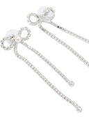 Self Portrait Bow Earrings With Crystals