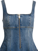 Self Portrait Denim Flared Dress