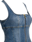 Self Portrait Denim Flared Dress