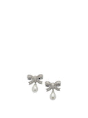 Boucles d'oreilles pendantes Self Portrait avec perles et cristaux