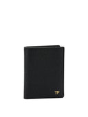 Tarjetero plegable de piel granulada pequeña de Tom Ford