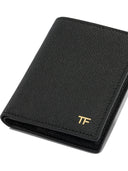 Tarjetero plegable de piel granulada pequeña de Tom Ford