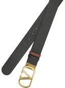 Valentino Garavani "V Logo Signature" Reversible Leather Belt