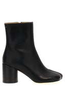Mm6 Maison Margiela Stitch Out Leather Ankle Boots