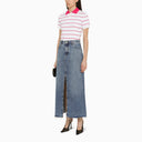 DSQUARED2 White/Fuxia Viscose a costine Polo