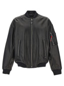 Veste de bombardier en cuir dsquared2