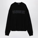Dsquared2 Black Cotton Crew Neck Sweatshirt With Logo